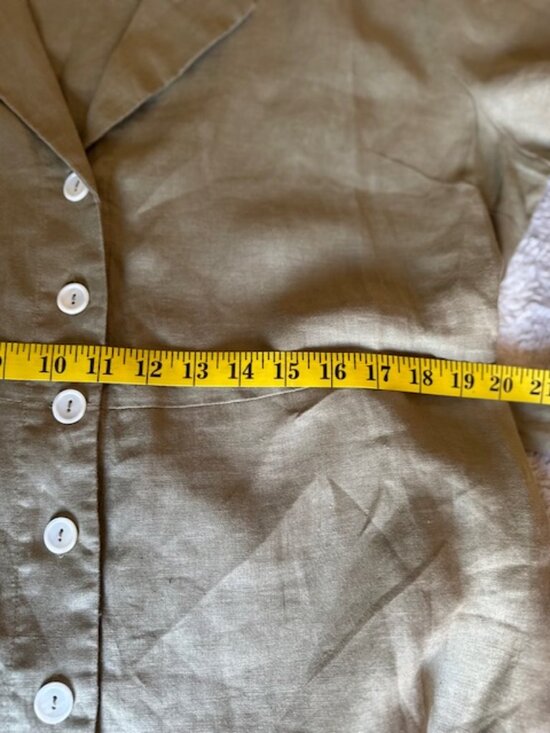 Quince Linen Button Front Dress Spring Summer Career Preppy Minimalist - Picture 8 of 12